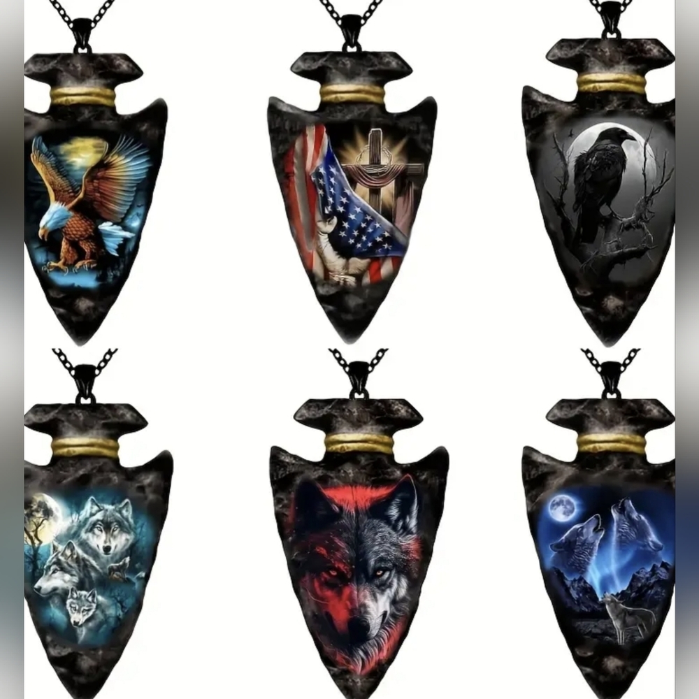 New Animal Wolf King Wolf Head Beast Wolf Totem Pendant Men'S Necklace, T5B7F